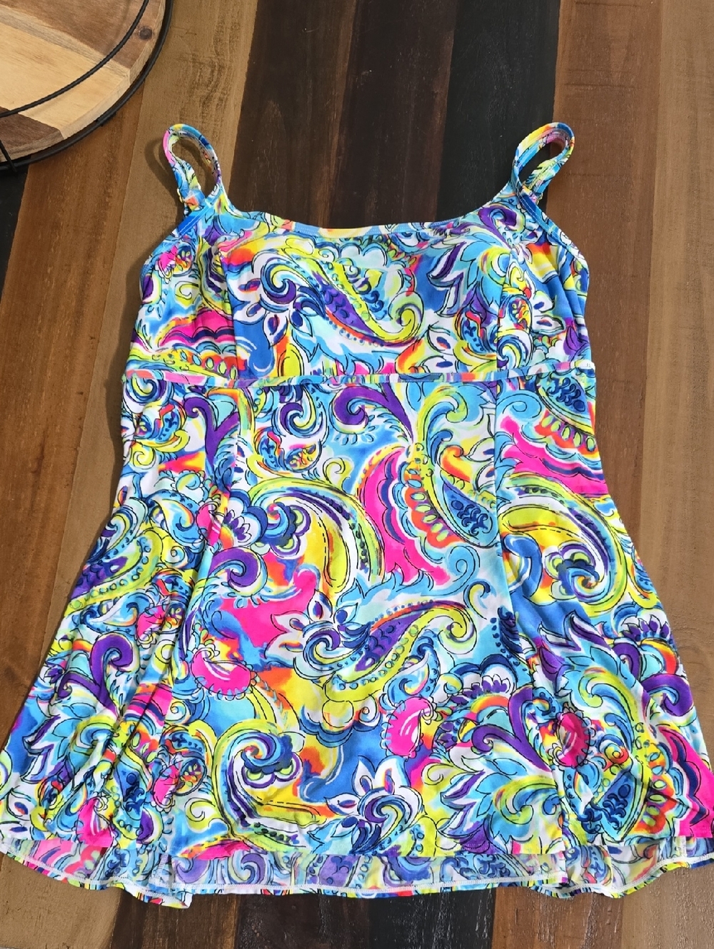 Longitude Multicolor Swim Dress with Bright Accents